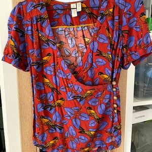 Anthropologie wrap shirt.